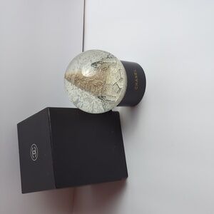 Chanel Black and White Holiday Snow Globe Tree And Shopping Bags